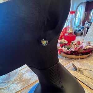 Iridescent Heart-Shaped Earrings